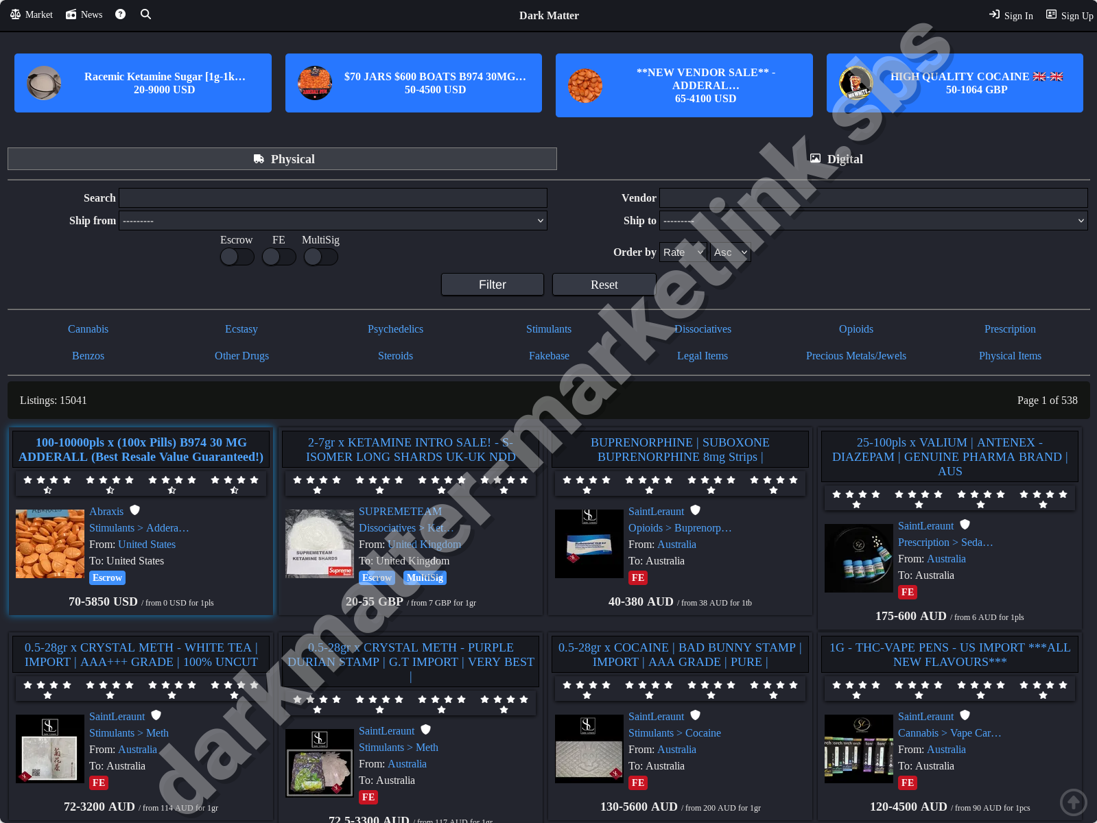 Dark Matter Market Link - Official homepage of Dark Matter Darknet Market